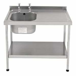 Franke Sissons Self Assembly Stainless Steel Sink Right Hand Drainer 1000x600mm - P049 - 1