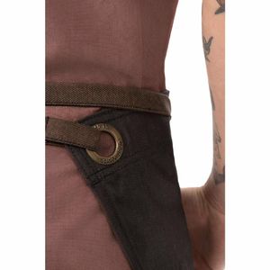 Chef Works Urban Wet Look Boulder Half Bistro Apron Black and Brown - BB035 - 3
