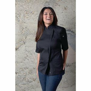 Chef Works Womens Springfield Zip Chefs Jacket Black L - BB051-L - 3