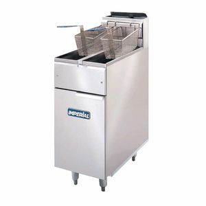 Imperial Twin Tank Twin Basket Free Standing Natural Gas Fryer IFS-2525 - CB098-N - 3