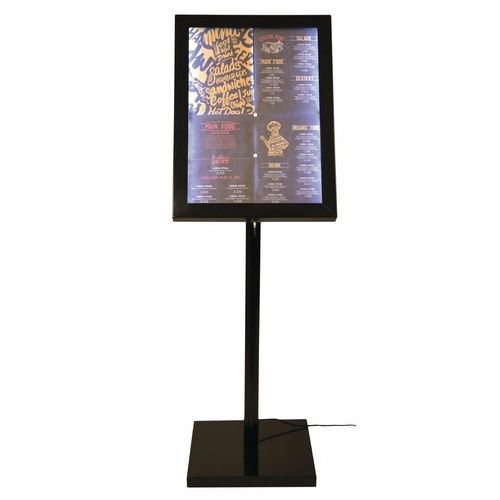 Securit LED Menu Display Case Black - GL110 - 3