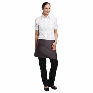Chef Works Short Bistro Apron Charcoal - A906 - 1