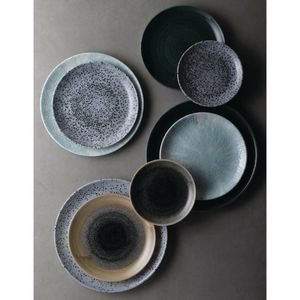Churchill Stonecast Aqueous Coupe Plates Bayou Taupe 217mm (Pack of 12) - FA660 - 3