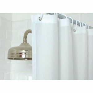 Mitre Essentials Plain Shower Curtain White - GT798 - 1