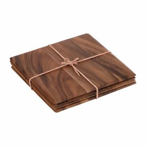 T&G Square Wooden Table Mats (Pack of 4) - DL134 - 1