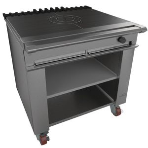 Falcon Chieftain Single Bullseye Solid Top with Castors Natural Gas G1026BX - GP003-N - 1