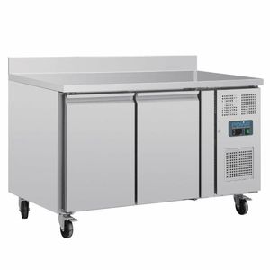 Polar U-Series Double Door Counter Fridge with Upstand 282Ltr - DL914 - 1