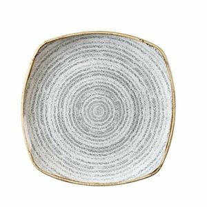 Churchill Studio Prints Homespun Stone Grey Square Plate 215mm - DM438 - 1
