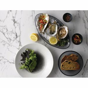 Churchill Bamboo Centre Print Deep Coupe Plates Quartz Black 281mm (Pack of 12) - FC190 - 9