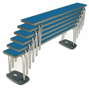 Gopak Contour Stacking Bench Blue 6ft - DM946 - 1