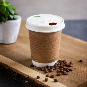 Vegware Compostable 89-Series Paper Hot Cup Lid (Pack of 1000) - 2