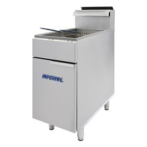 Imperial Single Tank Twin Basket Freestanding Natural Gas Fryer IFS-50-OP - CH865-N - 1