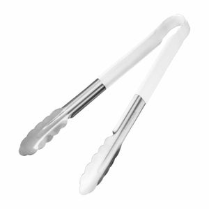 Hygiplas Colour Coded White Serving Tong 300mm - FX130 - 1