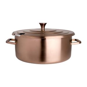 Steelite Creations Homestyle Brushed Bronze Round Soup Chafer 5.2L - VV3910 - 1