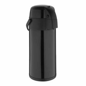 Olympia Pump Action Stainless Steel Double Wall Airpot Black - DM186 - 1