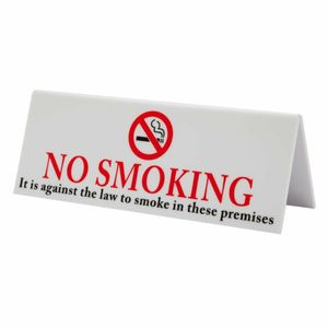 Beaumont No Smoking Table Sign Plastic - CZ426 - 1