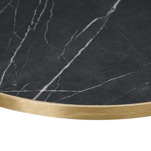 Omega Round Laminate Table Top Black Marble 700mm - HS755 - 3