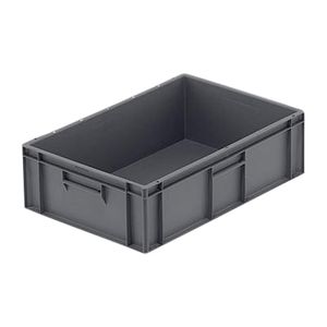 Grey Solid Stacking Container Large 600x400x175mm - FU498 - 1