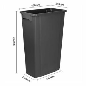 Jantex Slim Bin 80Ltr Black - DX966 - 3