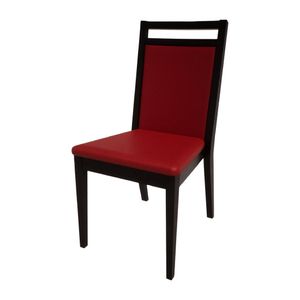 Bolero Bespoke Bia B Stacking Chair in Red/Charcoal - HS439 - 1