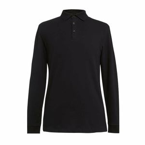 Brook Taverner Frederick Mens Long Sleeve Polo Shirt Black Size L - BA008-L - 1