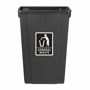 Jantex Slim Bin General Waste Label - FX192 - 3
