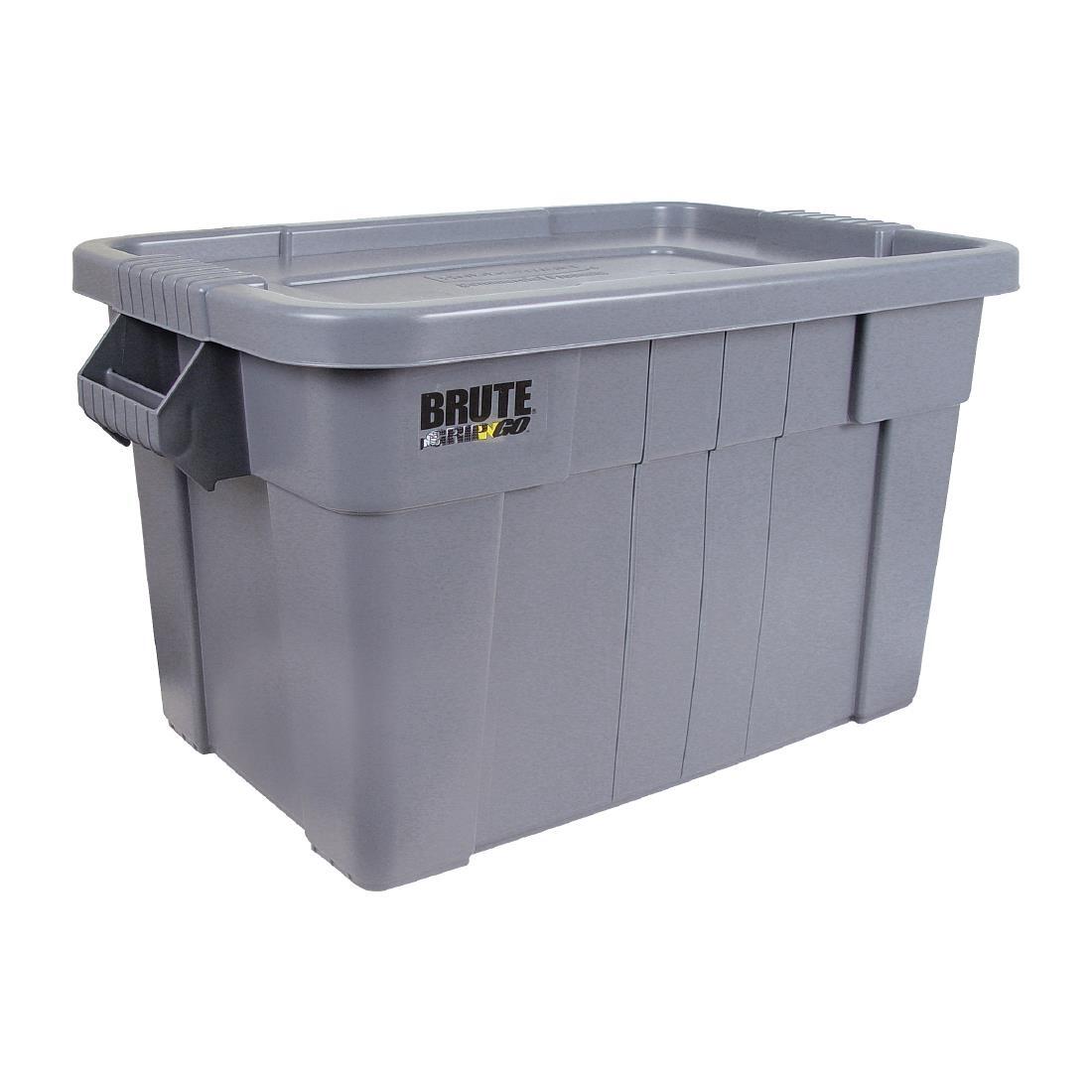 Rubbermaid BRUTE Tote Box Grey with Lid 53Ltr - HY001 | Go for Green ...