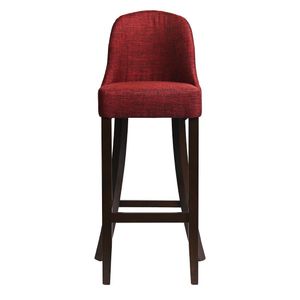 Kilsby Bar Chair in Dark Walnut with Shetland Scarlett Seat - HX900 - 1