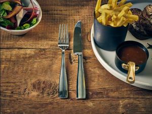 Genware Square Table Knife 18/0 (Dozen) - 3