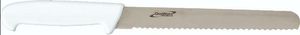 Genware 12'' Slicing Knife White (Serrated) - 1