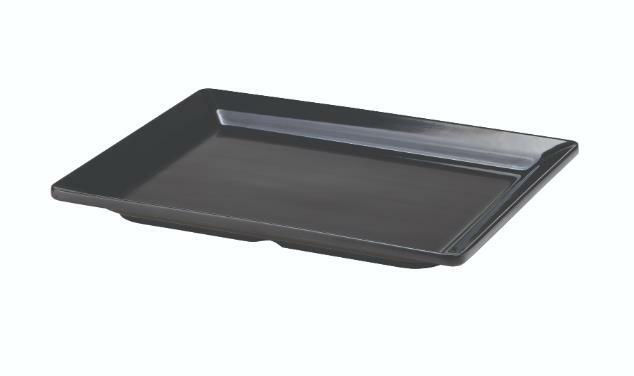 GenWare Melamine Black Platter GN 1/2 - 1