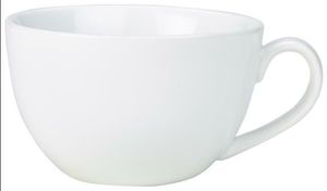 Genware Porcelain Bowl Shaped Cup 23cl/ 8oz (Pack of 6) - 1
