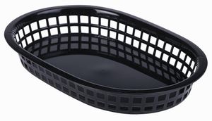 Fast Food Basket Black 27.5 x 17.5cm (Pack of 6) - 1