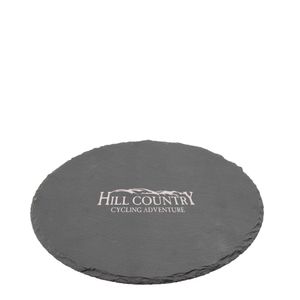 Custom Branded Natural Round Edge Slate Platter (30cm) - 1