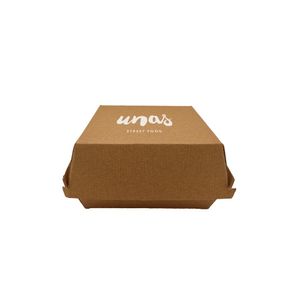 Custom Branded Kraft Recyclable Burger Box - 1