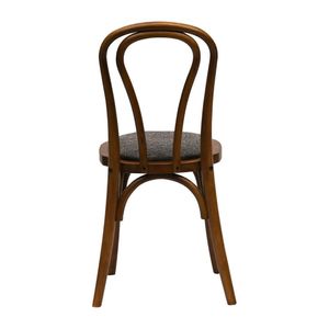 Hoop Back Dining Chair in Weathered Oak with Shetland Smoke Seat (Pack of 2) - HX832 - 3