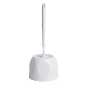 Nisbets Essentials Round Toilet Brush & Holder - White - HY187 - 1