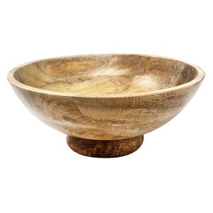Olympia Footed Bowl Mango Wood 280mm - HY758 - 1