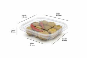 150ml Square Hinged Lid Salad Container (Case of 300) - 3