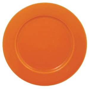 U869 - Olympia Cafe Wide Rimmed Plates Orange 205mm - Case 12 - U869
