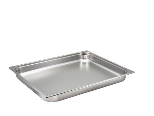 St/St Gastronorm Pan 2/1 - 65mm Deep - GN21-65 - 1
