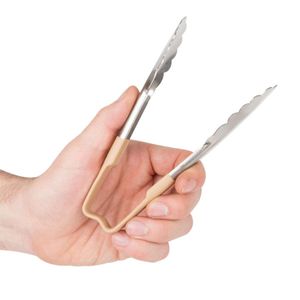 Vollrath Tan One-piece Kool-Touch Utility Grip Tong 152mm - 3