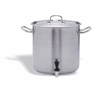 Pujadas INOX-PRO Diameter320 Stock Pot with Tap & Lid - 1