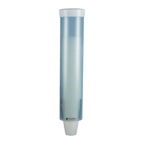 San Jamar 16 Frosted Blue Medium Water Cup Dispenser - 1