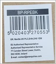 Genware Black Barrier Post (Pack of 2) - BP-RPEBK - 8