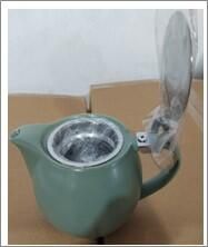 GenWare Porcelain Matt Sage Teapot with St/St Lid & Infuser 50cl/ 17.6oz (Pack of 6) - 395950MSG - 5