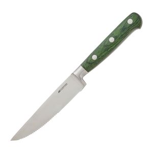 Comas Steak Knives Green Handles 258mm (6 Pack) - JM197 - 1