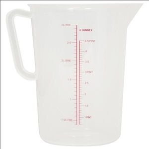 Sunnex Measuring Jug 3.0Ltr Clear Pp - 86321 - 1