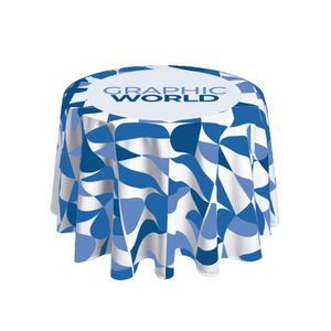 Custom Branded Full Coverage Tablecloth (230cm Round) - C5038 - 1