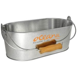 Custom Branded Stainless Steel Oval Caddy - C5582 - 3